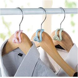 20pcs Random Color Mini Clothes Hanger Connector Home Easy Hook Closet Organizer Storage Rack Holder Hook DIY Clothes Organizers Decoration