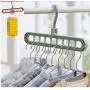 Magic Multi-Port Support Circle Clothes Hanger Clothes Drying Rack Plastic Hangers Storage Racks Clothes Hanger 10pcs Random Color