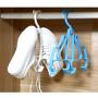 HJYPYJ Magic Hanger,360?? Rotate Magical Hangers,Double Hook Windproof PP Hanger,Space-Saving Organizer Hangers, Not Easily Deformed/Blue / 2 pcs