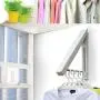 Kerocy Stainless Steel Wall Mounted Indoor Adjustable Clothes Hanger Magic Foldable Drying Racks