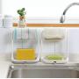 FidgetKute Towel Storage Hanging Rack Shelf Bathroom Kitchen Dishcloth Dish Cloth Hanger Beige