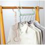 Windproof 5Hole Magic Coat Clothes Hanger Multifunction Holder Clothes Hanging Organizer Folding Rotating Coat Storage Rack 10pcs Random Color
