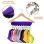 ShineMe Cap Organizer Hanger, 4 Pack Hat Organizer, 10 Baseball Cap Holder, 10 Clips Stainless Steel, Folding Clothes Hangers Foldable Clothes Drying Rack for Travel (Purple)