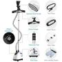 Cirago LS-609C Professional Heavy Duty Hanging Clothes Steamer,2.2 L(74OZ) 80min of Continuous, 2 Level Steam Adjustment, with Fabric Brush/Garment Hanger/Anti-scalding, 2.2L, White/Black