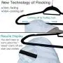 LUOOV Velvet Hangers, Non Slip Plastic Clothes Hangers, Durable Space Saving with 360 Degree Velvet Clothes Hangers, Clothes Hangers for Coat Skirt Dress 50 Pack - Black (50 pcs, Black)