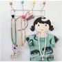 5PC Random Color Cute Cartoon Princess Girls Wooden Children Clothes Hanger Nordic Style Wood Coat Rack Baby Hanger Kids Room Decoration Hook