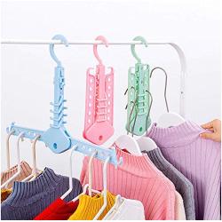 Drying Rack Hanger Rotate Clothes Hanger Windproof Buckle Hook with 8 Hole Clothing Organizer Outdoor 5pcs Random Color