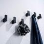 RANDOM Matte Black Towel Robe Hooks Bathroom Hardware Accessories Coat Hook 304 Stainless Steel Clothes Hook for Bath Kitchen Contemporary Hotel Style Wall Mounted 2 Pack.