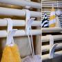 icoXXch Hooks for Hanging Heated Towel Radiator Rail, Bathroom Matte White Hangers Coats Holder Storage for Clothes, Keys, Bags, Kitchen, Cabinet, Drawer, Wardrobe, Office
