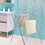 HOUSE DAY Drying Rack Towel Rack Stainless Steel Foldable Towel Clothes Drying Rack Folding Drying Rack Laundry Drying Rack