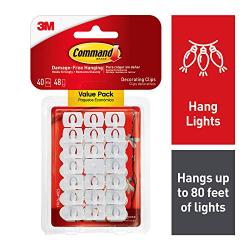 Command White Light Clips, Decorate Damage-Free (17026-40ES)