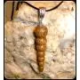 Necklace Pendant handcrafted from Laburnum wood conical bead shape with Tibetan Silver hanger