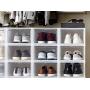 Shoe Sneaker Storage Boxes 2 Pack Clear Stackable Containers Display Drawers Organizer