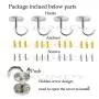 FYRONDY Stainless Steel Screws Mount Ceiling Hooks, coat Hanger (2 INCH , 4 PACK)