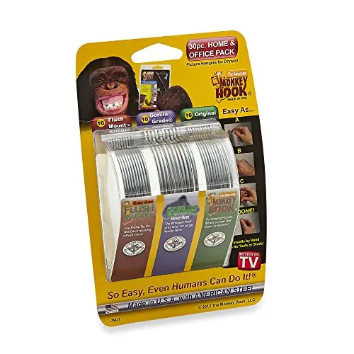 Monkey Hook Picture Hanger Home and Office Pack, 30 pc Set Monkey Hook Picture Hanger Home and Office Pack, 30 pc Set