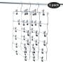 Homend 6 Tier Skirt Hangers Foldable Pants Hangers Closet Organizer Stainless Steel Fold up Space Saving Hangers (3 Pack)