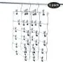 Homend 6 Tier Skirt Hangers Foldable Pants Hangers Closet Organizer Stainless Steel Fold up Space Saving Hangers (3 Pack)