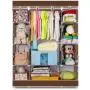 Clothes Closet Clothes Wardrobe Portable, Non-Woven Fabric Cloth Storage Wardrobe, Clothes Organizer Shelf Clothing Cabinet with Hangers, 4 Tiers and 10 Compartments, Brown Clothes Closet Clothes Wardrobe Portable, Non-Woven Fabric Cloth Storage Wardrobe, Clothes Organizer Shelf Clothing Cabinet with Hangers, 4 Tiers and 10 Compartments, Brown