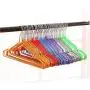 10pcs Random Color Thick PVC Coated Metal Clothes Hanger, Space Saving Non Slip Shirts Dress Coats Hangers Rack 10pcs Random Color Thick PVC Coated Metal Clothes Hanger, Space Saving Non Slip Shirts Dress Coats Hangers Rack