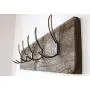 Vintage Rustic Wall Mounted Coat Rack ?Authentic Barn Wood Hanger for Towels, Clothes, Hats, Bags?Antique Door Wall Mount 5-Hook Rail (Vintage Style Wire Hook- 26&quotx 5? x 7/8", Brown)