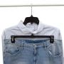 Hanger Central Heavy-Duty Black Plastic Closet Department Store Pants Hangers, 14 Inch, 25 Pack