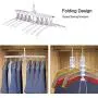 Moyeno 8 in 1 Hangers Space Saving Hangers Hanger Hanger Clothes Hangers Space Saving Pants Hangers Adjustable Hangers Space Saving Foldable Hangers Skirt Hangers Space-Saving Hangers