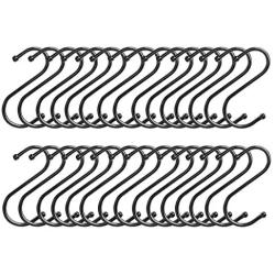 Floro Black S Hooks For Hanging Outdoor/Indoor Plants, Flowers, And Herbs, Keeps From Being Nibbled, Hang Plants For Ideal Sun/Shade, Heavy-Duty For Hanging Pots And Kitchen Essentials, 30 pcs