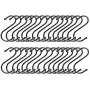 Floro Black S Hooks For Hanging Outdoor/Indoor Plants, Flowers, And Herbs, Keeps From Being Nibbled, Hang Plants For Ideal Sun/Shade, Heavy-Duty For Hanging Pots And Kitchen Essentials, 30 pcs
