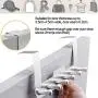 Over The Door Hook, Aluminum Over The Door Hanger Rack with 6-Hooks, 2 Inches Wide Bathroom Over Door Storage Rack for Clothes, Coat, Towels, Bag, Robe, Shoe Organizer-Silver Over The Door Hook, Aluminum Over The Door Hanger Rack with 6-Hooks, 2 Inches Wide Bathroom Over Door Storage Rack for Clothes, Coat, Towels, Bag, Robe, Shoe Organizer-Silver