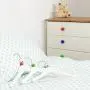 HANGERWORLD 18 White Wooden 11.8inch Kids Notched Coat Clothes Garment Hangers Non Slip Pants Bar Animal Head Design