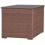 Super Patio Outdoor Patio Storage Box, Brown Wicker Storage Bin Deck Box, 88 Gallon
