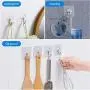 Wall Hooks 33lb(MAX)/15 kg Heavy Duty Self Adhesive Hooks,Waterproof and Oilproof,Transparent Reusable Seamless Hooks Strong,Suitable for Bathroom Kitchen,20 Pack Wall Hooks 33lb(MAX)/15 kg Heavy Duty Self Adhesive Hooks,Waterproof and Oilproof,Transparent Reusable Seamless Hooks Strong,Suitable for Bathroom Kitchen,20 Pack
