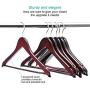 RoyalHanger Wood Hangers 20-Pack, Suit Hangers Coat Hanger Wooden Hangers for Pants Skirt Coat Trouser, Non-Slip, Walnut Finish