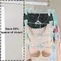 NORTHERN BROTHERS Pants Hangers with Clips, 20 Pack Plastic Space Saving Skirt Hangers with Clips Bulk Trouser Stackable Hangers for Pants