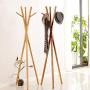 Nordic Creative Hanger Landing Hotel Hanging Clothes Rack (Color : Walnut Color)