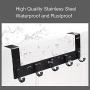 Over The Door Hook Organizer Rack,Rongyuxuan Aluminum Heavy Duty Door Hanger for Coats Robes Hats Clothes Towels,Bag - 5 Hooks Metal Storage Organizer Rack