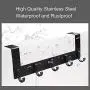 Over The Door Hook Organizer Rack,Rongyuxuan Aluminum Heavy Duty Door Hanger for Coats Robes Hats Clothes Towels,Bag - 5 Hooks Metal Storage Organizer Rack