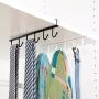 JD Million shop Kitchen Storage Rack Cupboard Hanging Coffee Cup Organizer Closet Clothes Shelf Hanger Wardrobe Glass Mug Holder with 6 Hooks