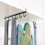 JD Million shop Kitchen Storage Rack Cupboard Hanging Coffee Cup Organizer Closet Clothes Shelf Hanger Wardrobe Glass Mug Holder with 6 Hooks