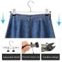 GOODUSCN Pant Hangers,14 inches Skirt Hanger Pants Hanger with Clips Metal Pant Hangers Space Saving for Pants Skirts Clothes (30Pack) (Renewed)