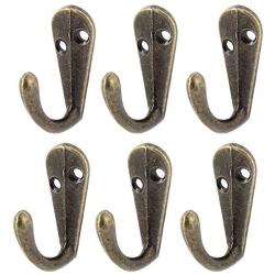 uxcell Vintage Style Wall Mounted Clothes Coat Hanger Hook Holder Rack 6pcs