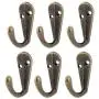 uxcell Vintage Style Wall Mounted Clothes Coat Hanger Hook Holder Rack 6pcs