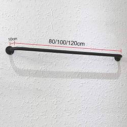 YGLight Hanger Wall Commercial Clothes Display Rod Wrinkle-freeiron Pipe Favorite Walk-in Closet Garment Rack Rail Iron (Color : Gold, Size : 12010cm)