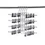 5 Quality 4-Tier Pant Skirt Trouser Hangers Heavy Duty Metal and Clips (5)