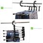 Xingny Multi-Function Folding Stainless Steel Pants Hanger Jeans Organizer Space Saving Clothes Hanging Storage Rack