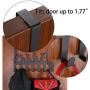 Sumnacon Decorative Over The Door Hooks, Removable Coat Rack Utility Hook with 8 Hooks for Hanging Towel Hat Bag Clothes Fit Up to 1.77" Thickness Door (Cat, Black)
