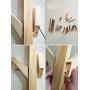 Simonshop Wood Coat Rack Hat Jacket Hanger Tree Bedroom Hall Clothes Freestanding with 8 Hooks (White)