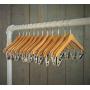 NAHANCO MINI8RC Mini Wooden Top Hanger with Clips, 8" (Pack of 100)