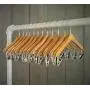 NAHANCO MINI8RC Mini Wooden Top Hanger with Clips, 8" (Pack of 100) NAHANCO MINI8RC Mini Wooden Top Hanger with Clips, 8" (Pack of 100)
