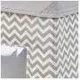 mDesign Soft Fabric Stackable Closet Storage Organizer Holder Boxes with Clear Window, Attached Hinged Lid - Bedroom, Hallway, Entryway, Closet, Bathroom - Chevron Zig-Zag Print, Large - Taupe/Natural